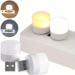 5pcs usb gece ışığı, kompakt LED ampul, taşınabilir mini aydınlatma, ortam aydınlatması, dekoratif lamba, araba, yatak odası, banyo, koridor için mini usb ışığı