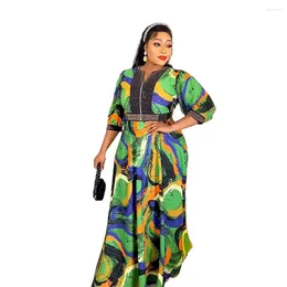 Ethnic Clothing Evening Gown Afican Dress For Women Elegant Dashiki Long On Promotion Prom Print Plus Size Chubby Luxury Birthday Loincloth