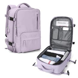 Womens Travel Backpack Bag Large Capacity MultiFunction Suitcase USB Charging School Bags Woman Luggage Lightweight Bagpacks 231222