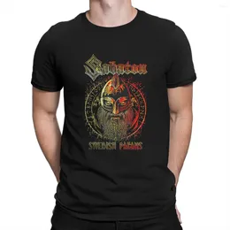 Men's T Shirts Swedish Pagan Men Cotton Vintage T-Shirt O Neck SABATONS Band Tee Shirt Short Sleeve Clothing Original