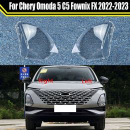 Auto Head Lamp Light Case for Chery Omoda 5 C5 Fownix FX 2022 2023 Car Headlight Cover Lampshade Lampcover Caps Headlamp Shell