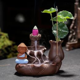 Tea Pets Backflow Incense Holder Waterfall Burner Home Decor Ornament Cones With