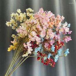 Decorative Flowers Silk Flower Apple Blossom Pography Props Home Decoration Pink Red Purple Ornaments Arrangement Materials Artificial