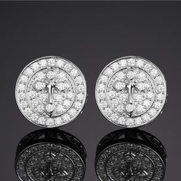 Top Selling Pass Diamond Tester Fine Jewellery 925 Silver Cross Earrings VVS Moissanite Stud Earrings for Men Women Gift
