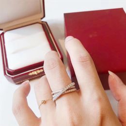 diamants legers love ring diamonds Top quality luxury brand 18 K gilded rings for woman brand design new selling diamond anniversa283j