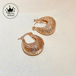 Stud DRlove Metallic Style Hoop Earrings for Women Bird Nest Shaped Stylish Earrings Daily Wear Modern Trendy Female Jewelry Dropship 231222