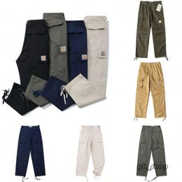 Carharttlys Jeans Mens Designer Cargo Carhart Pants Hip Multi Punk Rock Wide Leg Oversized Streetwear Pants Cotton Casual Loose Hip Hop 8403