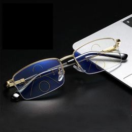 Sunglasses Near-far Dual-Purpose Multi-Focus Reading Glasses Progressive Intelligent Zoom Anti-Blue UV Protect Presbyopic229Q