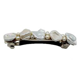 Luxury Baroque Pearl Hair Clips White Natural Pearls Handmade Jewellery French for Women Fashion Headwear 231221