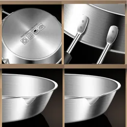 Pans Pan Stainless Gourmet 304 Diameter Nontoxic Stir Kitchen Pot Fry Cooker Eggs Steak Breakfast Frying Fried Steel Nonstick