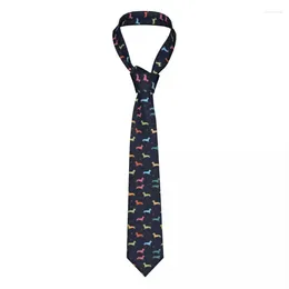 Bow Ties Sausage Dog Neckties Unisex Polyester 8 Cm Dachshund Wiener Doxie Neck Tie For Mens Slim Narrow Cravat Wedding Accessories Party