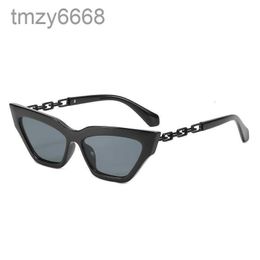 Fashion w Sunglasses High Quality 2021 New Cat's Eye Trend Brand Same Paint Baking Chain Women Glasses A7BP