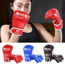 Boxing Gloves for Men Women PU Leather Karate Muay Thai Guantes De Boxeo Free Fight MMA Sandbag Training 231222