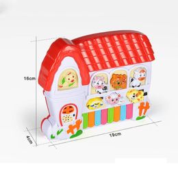 Kids Toys Electronic Piano Baby Farm Music House Shape Childrens Early Educational Musical Instruments For Children 231221