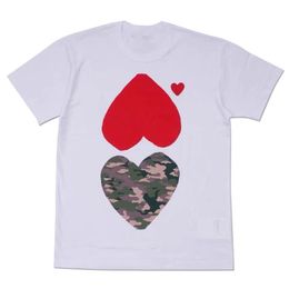 Shirt Men's T Play Women's Designer Tshirt Print Camouflage Heart Clothes Classic Colour Letter T-shirts Graphic Fleece Fashion Casual 200