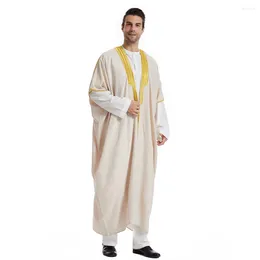 Ethnic Clothing Mens Robe Muslim Dress Kimono Dishdasha Islamic Dubai Saudi Abayas Morocco Abaya Kaftan Ramadan Jubba Thobe Caftan Gown