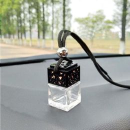 Wholesale Car Hanging Diffuser Empty Glass Perfume Fragrance Bottle Gift Design Wooden Metal Cap Scenter Car Air Freshener Vtenu