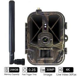 4G 4K 36MP Wildlife Camera APP Hunting Trail 940nm Invisible IR LEDs Night Vision 120 Detection IP66 Waterproof Cam 231222