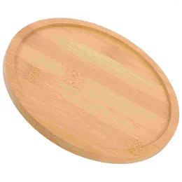 Plates Round Tea Tray Circle Dinner Plate Bamboo Serving Board Storage Small Fruit Dishes