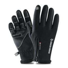 5 Size Coldproof Unisex Waterproof Winter Gloves Cycling Fluff Warm For Touchscreen Cold Weather Windproof Anti Slip 231221