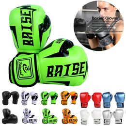 1 Pair Boxing Gloves PU Leather MMA Fighting Kick Karate Muay Thai Training Workout for Adult Children 231222