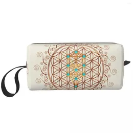 Cosmetic Bags Flower Of Life Makeup Bag Women Travel Organiser Fashion Sephiroth Sacred Geometry Mandala Storage Toiletry