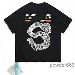 designer shirt mens t white shirts tshirts short sleeve letter printed streetwear T-shirts Offs White Irregular Arrow Loose Tees Tops Man Casual brand V4FM