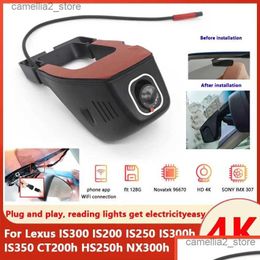 Car Dvr Car Dvrs Uhd 2160P Dashcam Night Vision Wifi Dvr Dash Cam Recorder 170 For Lexus Is300 Is200 Is250 Is300H Is350 Ct200H Hs250H Dhbpu