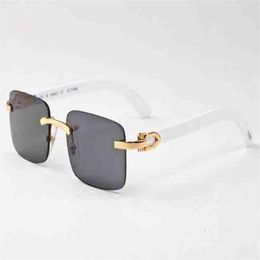 New White Buffalo Horn Sunglasses Men Gafas Coating Sun Glasses Women Sports Vintage Bamboo Wood eyeglasses eyewear Uv400 Oculos D152L