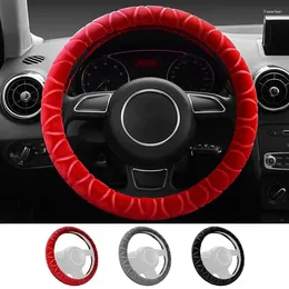 Steering Wheel Covers Fluffy Cover Warm Winter Plush Car Breathable Anti Slip For Auto Decoration Accessories