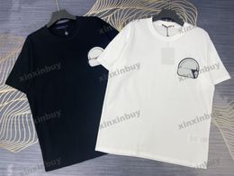 xinxinbuy 2024 Men designer Tee t shirt Flower letter embroidery short sleeve cotton women Black white Grey S-2XL