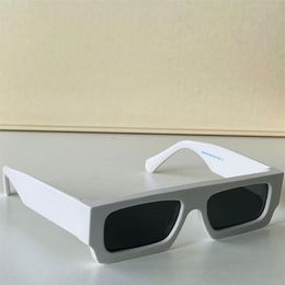22Ss Rectangular classic fashion 40008 sunglasses 8 0MM polycarbonate plate notched frame sunglasses for men and women white sun g268y