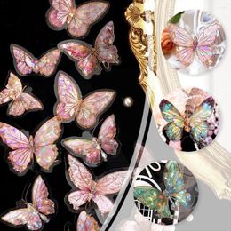 Gift Wrap 20 Stickers Vintage 3D Coloured Butterfly DIY Sticker Scrapbooking Supplies Collage PET Journal Diary Decor A3R0