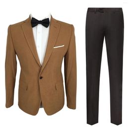 Men's Suits 2-Piece Set Suit One Button Jacket And Black Pants For Formal Prom Wedding Tuxedos
