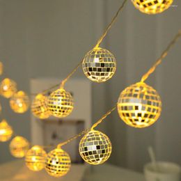 Strings Festival Camping Accessories LED Lights Tent Supplies For Bedroom Home Hanging Ornament Disco Ball Christmas Decorations