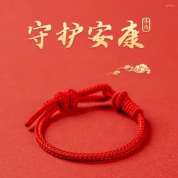 Charm Bracelets 2024 Chinese Zodiac Sign Animal Bracelet Adjustable Lucky Red String For Women Birthday Gifts Protection Jewellery