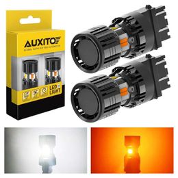 AUXITO Pcs LED Turn Signal Dual Colour Bulb No Hyper Flash Canbus Error Free T LED Amber White in for Ford focus