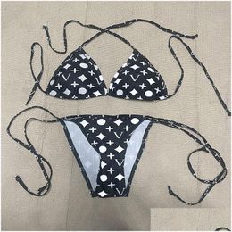 Bikinis Set Womens Swimwear Women Y Printed Bikini Set Push-Up Padded Bra Beach Swimsuit Size S-Xl Drop Delivery Sports Outdoors Swimm Dhfkh