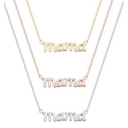 10PCS Small Mama Mom Mommy Letters Necklace Stamped Word Initial Love Alphabet Mother Necklaces for Thanksgiving Mother's Day176S