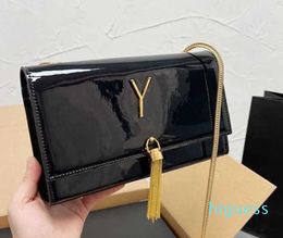 2024 new Women Fashion Hardware Tassel Crossbody Bags Light Leather Purse Handbag