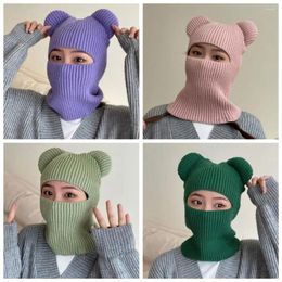 Bandanas Multifunctional Pile Cap Riding Mask Baotou Hat Fashion Versatile Headscarf Letter Turban Warm Neck Cover Autumn