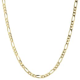 14K Yellow Gold Solid 2mm Thin Women's Figaro Chain Link Necklace 18 309V