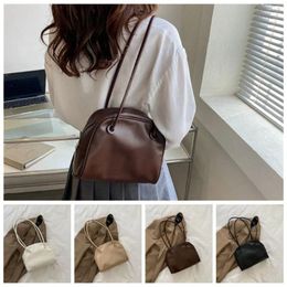 Evening Bags Portable Leather Underarm Bag Retro Pu Korean Style Tote Long Handle Shoulder Handbag Travel