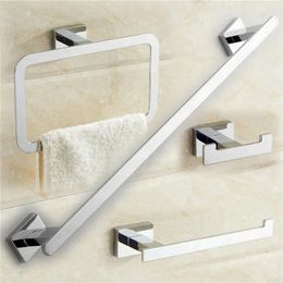 Gold Plated Brass Made Towel Bar Ring Toilet Paper Hold Robe Hook Bathroom Accessories Hardware 4 Pcs Set 231221