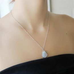 Certificate natural jade buddha necklace women's pendant gift with box inlay 925 silver jewelry pendants3305