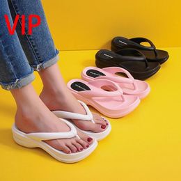 Flops Vip Links Platform Flip Flops Women Clip Toe Wedges Heels Sandals Women Summer 2022 Ligh Soft Sole Slippers Beach Shoes Woman