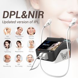 Portable Hair Removal Machine NIR DPL Dual Handle System IPL Skin Rejuvenation Wrinkle Wrinkle Removal