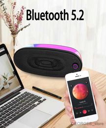 Portable Speakers LED Light Portable Bluetooth Speaker New HiFi Subwoofer Wireless Sound Box Card Radio Disc Play Mini New