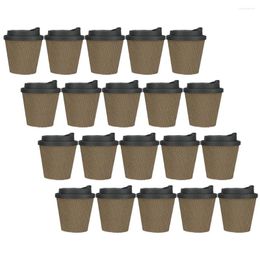 Disposable Dinnerware Paper Coffee Cups 300Ml Cup Lids Insulated To-Go Mug Cold Beverage Drinking Water Juice Tea