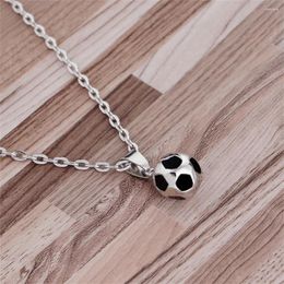 Pendant Necklaces Fashion 3D Soccer Charm For Men Women Cute Football Clavicle Chain Choker Sweater Sports Lover Jewellery